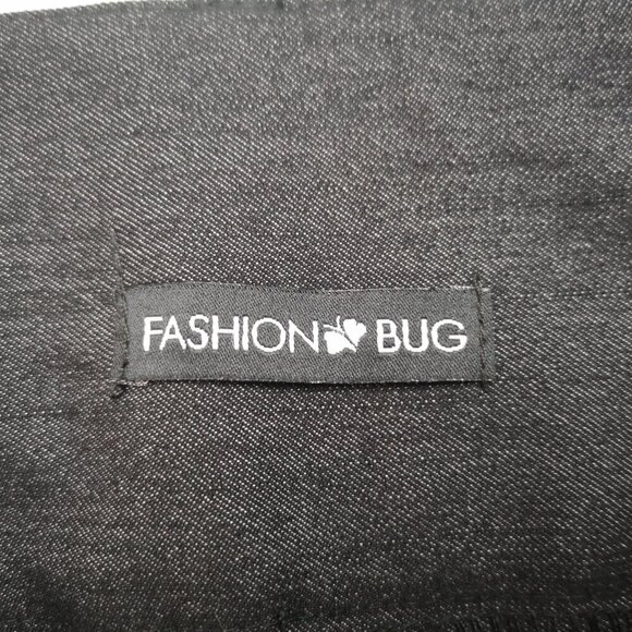 Fashion Bug Ladies Size 14 Black Zipper & 3 Button Closure Flare Leg Dress Pants - Picture 3 of 14